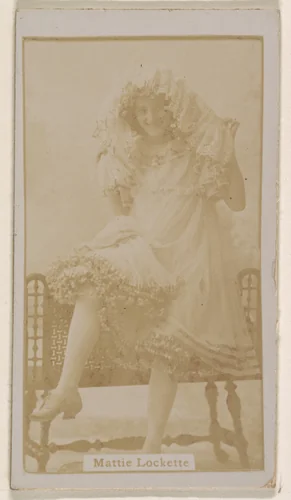 Mattie Lockette, from the Actresses series (N245) issued by Kinney Brothers to promote Sweet Caporal Cigarettes by Kinney Brothers Tobacco Company, photograph, 1890
