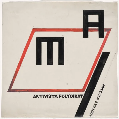 Cover design (unrealized) for Ma: Aktivista folyóirat, vol. 9, no. 5 by Farkas Molnár, drawing, 1924