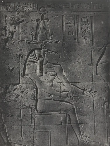 Grand Temple D'isis, A Philoe, Tôth Ibiocéphale by Maxime Du Camp, photograph, 1849