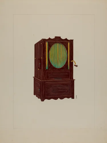 Cylinder Pipe Organ by Emilio Zito, index of american design, 1940