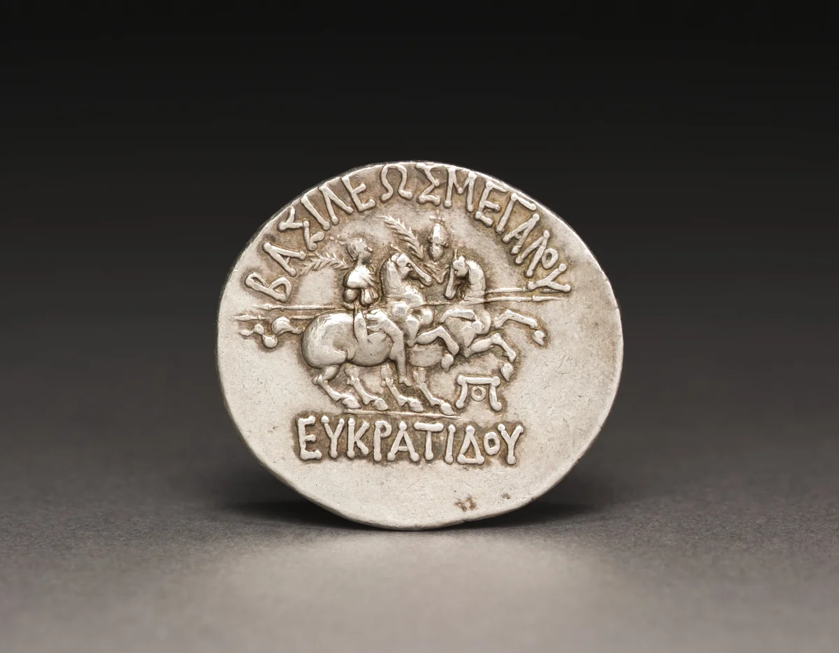 Coin of Eukratides I by Unknown, metalwork, -170--145