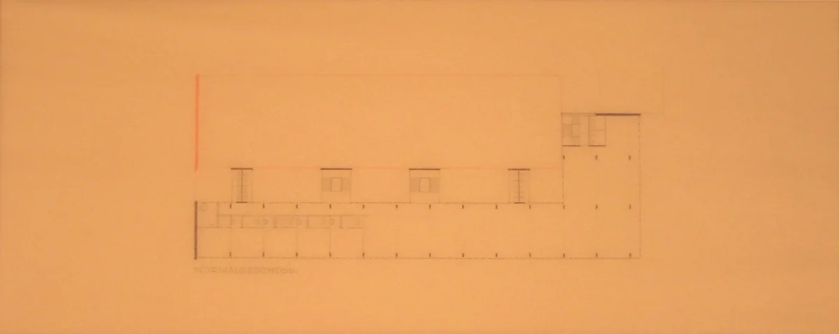 Bank and Office Building, project, Stuttgart, Germany, Typical floorplan by Ludwig Mies van der Rohe, architecture, 1928