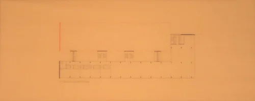 Bank and Office Building, project, Stuttgart, Germany, Typical floorplan by Ludwig Mies van der Rohe, architecture, 1928