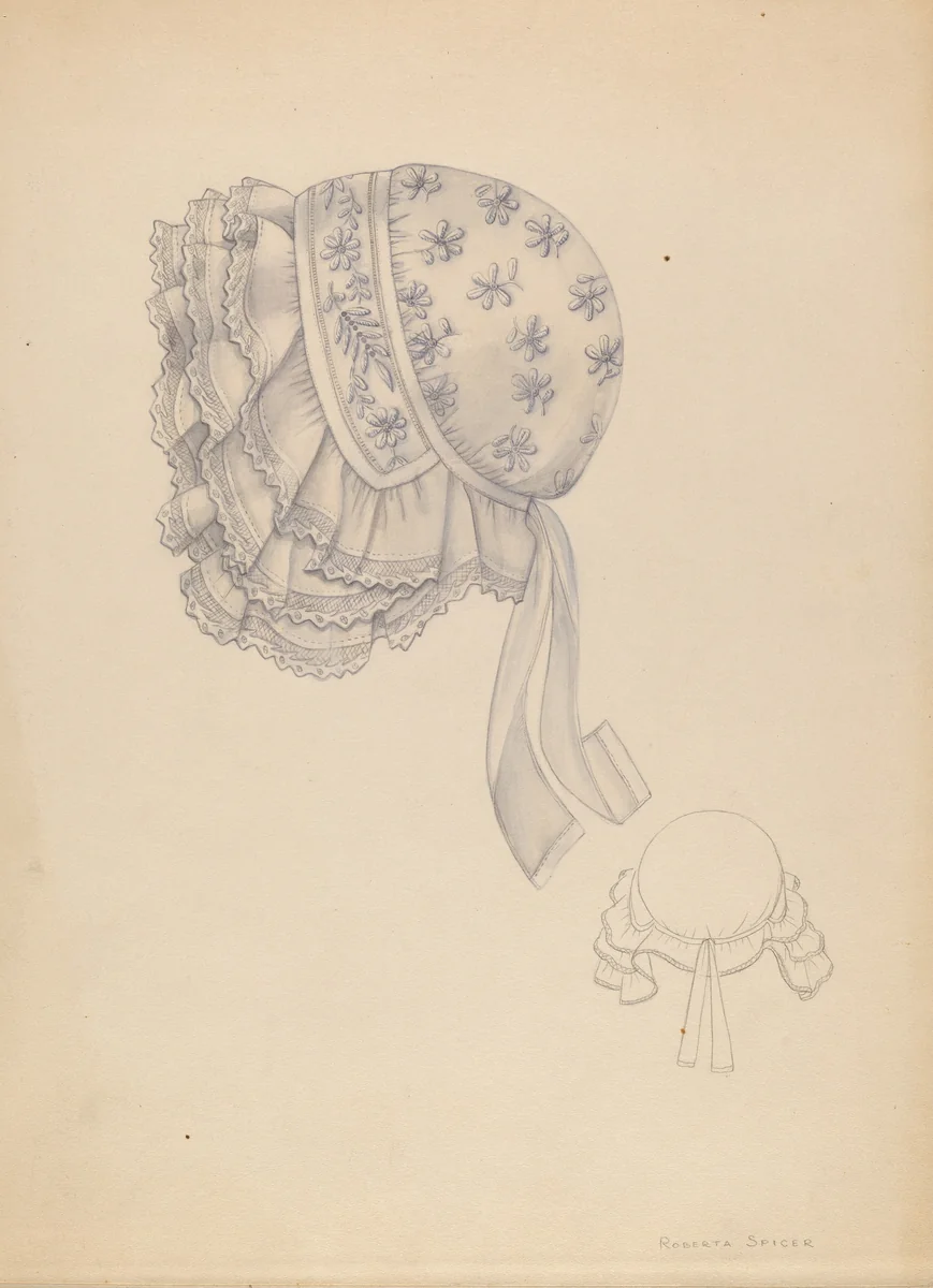 Bonnet by Roberta Spicer, index of american design, 1936