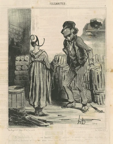 Ah! Fouchtrra! ... Ma femme ... by Honoré Daumier, print, 1841