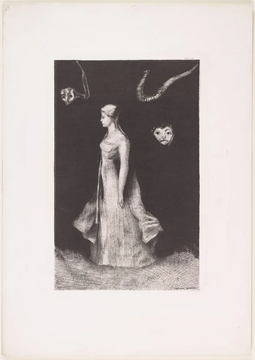 The Haunting (Hantise) by Odilon Redon, print, 1893