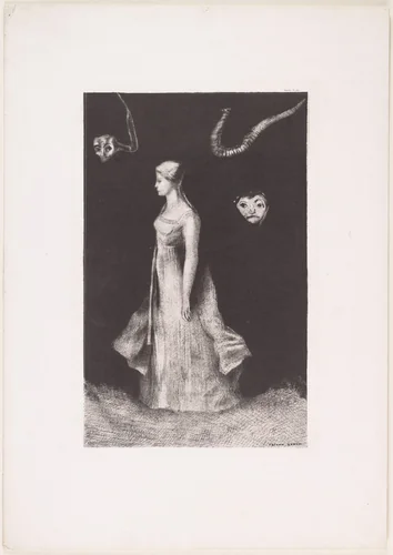 The Haunting (Hantise) by Odilon Redon, print, 1893