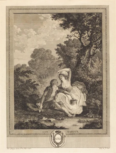 Les sabots by Jacques Couché; Nicolas Lavreince, print, 1784