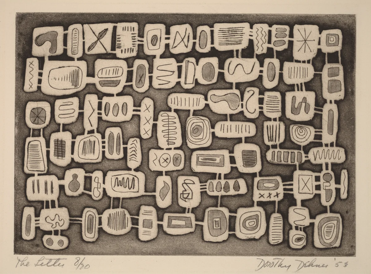 The Letter by Dorothy Dehner, print, 1953