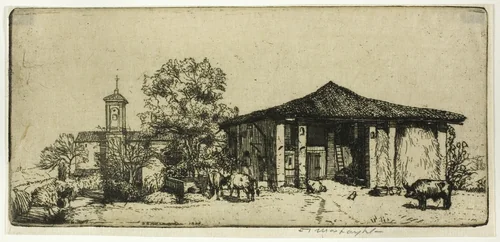 A Tuscan Farm by Donald Shaw MacLaughlan, print, 1904