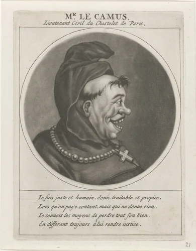 Portret van Nicolas Le Camus by Jacob Gole, print, 1691