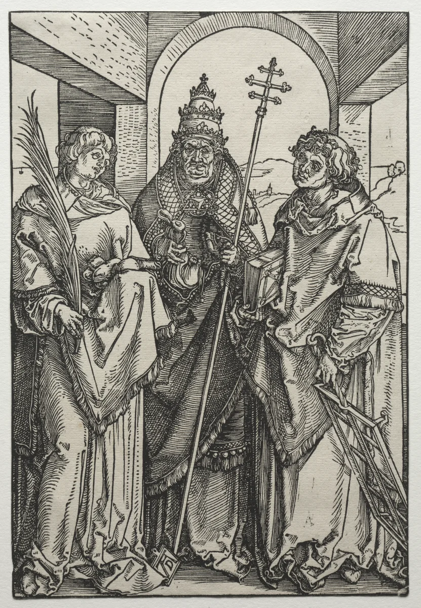 Saints Stephen, Sixtus and Laurence by Albrecht Dürer, print, 1504-1505