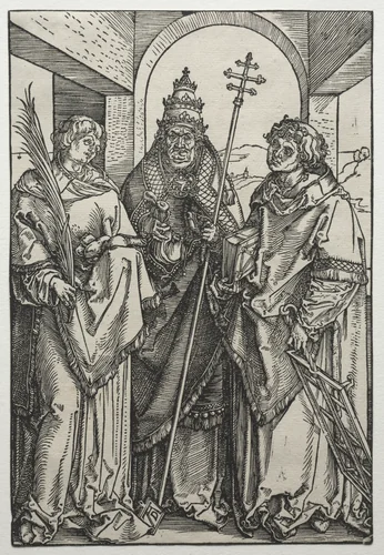 Saints Stephen, Sixtus and Laurence by Albrecht Dürer, print, 1504-1505