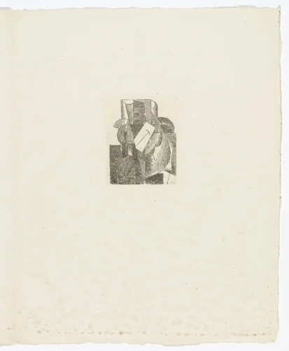 L'Homme au chapeau (Man with a Hat) (plate, page, 3) from Du Cubisme (On Cubism) by Pablo Picasso, illustrated book, 1914