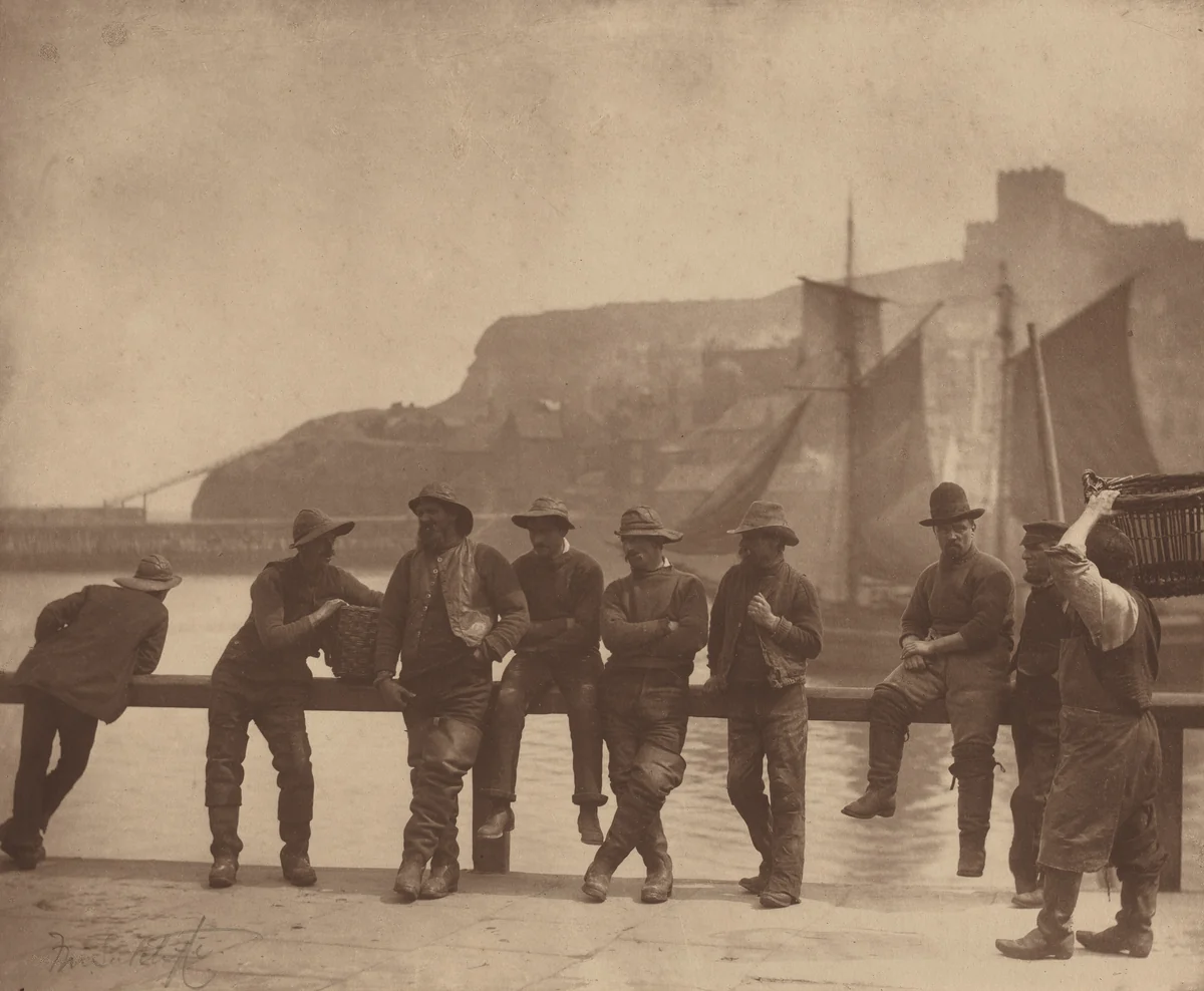 Whitby Fishermen by Frank Meadow Sutcliffe, photograph, 1885