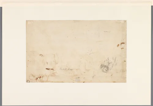 Schets van de bovenkant van een mannenhoofd by Jan Lievens, drawing, 1664