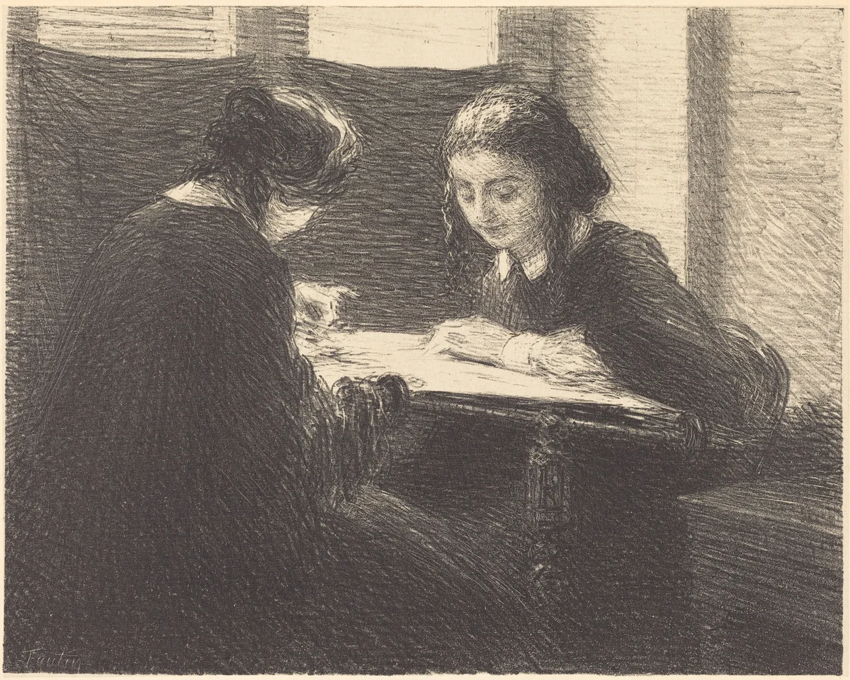 The Embroiderers (Les brodeuses) by Henri Fantin-Latour, print, 1898