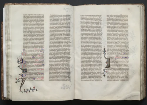The Gotha Missal: Fol. 35v, Text by Master of the Boqueteaux, book, 1370-1380