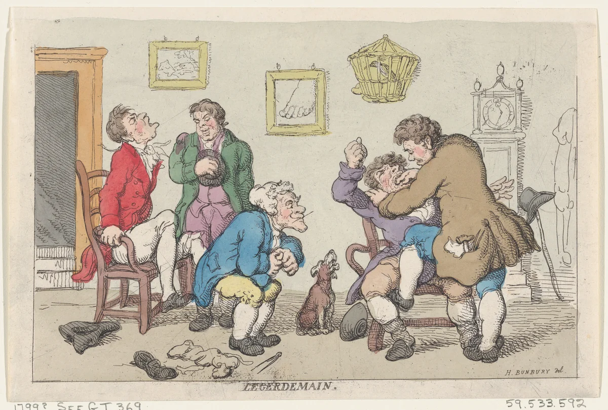 Legerdemain by Thomas Rowlandson, print, 1799