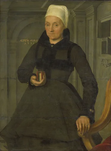 Portrait of Lysbeth Hendriksdr (1536-after 1603). Wife of Bartholomeus van der Wiere by Unknown, painting, 1593