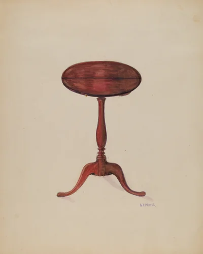 Tilt Top Table by Herbert Marsh, index of american design, 1937