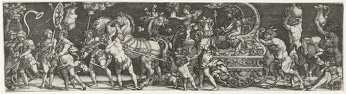 Triomf van Bacchus by Unknown, print, 1528
