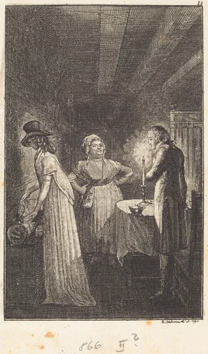 The Voyage to Paris by Daniel Nikolaus Chodowiecki, print, 1798