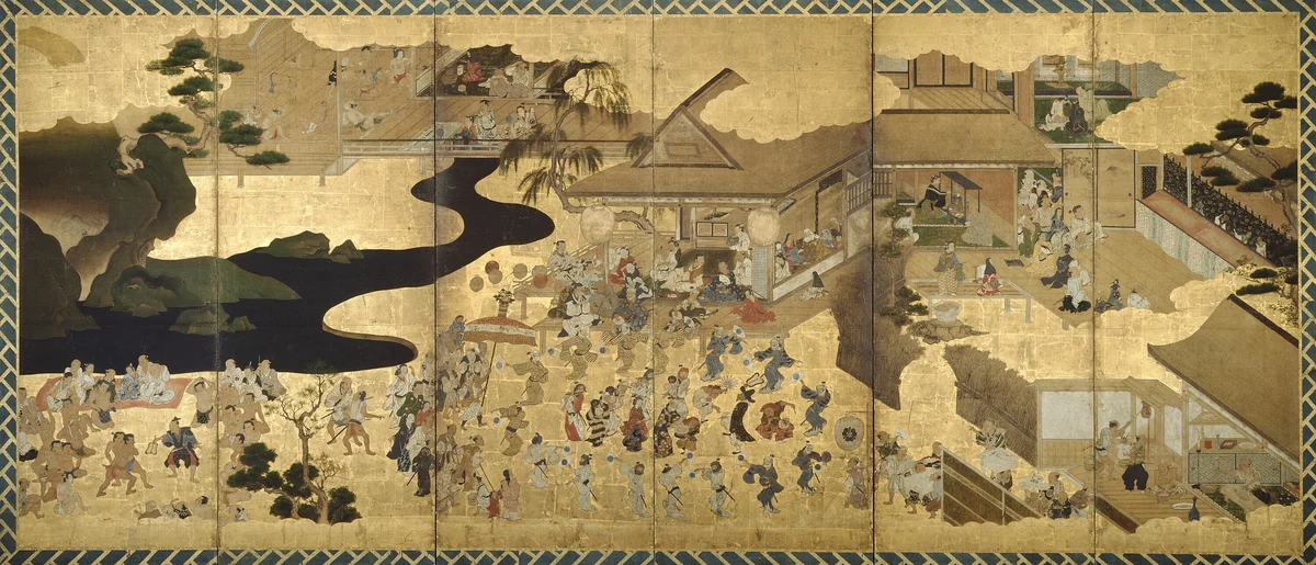 Genre Scenes (Fūzoku byōbu) by Artist Unknown, other, 1640