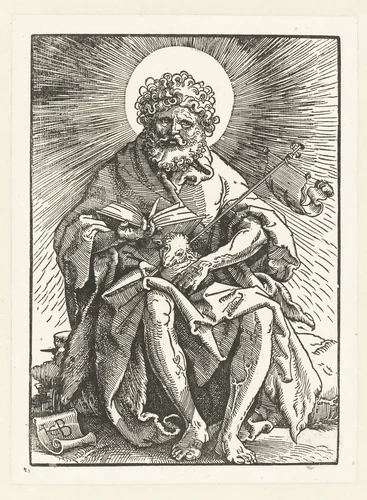 Johannes de Doper met het Lam Gods by Unknown, print, 1517-1521