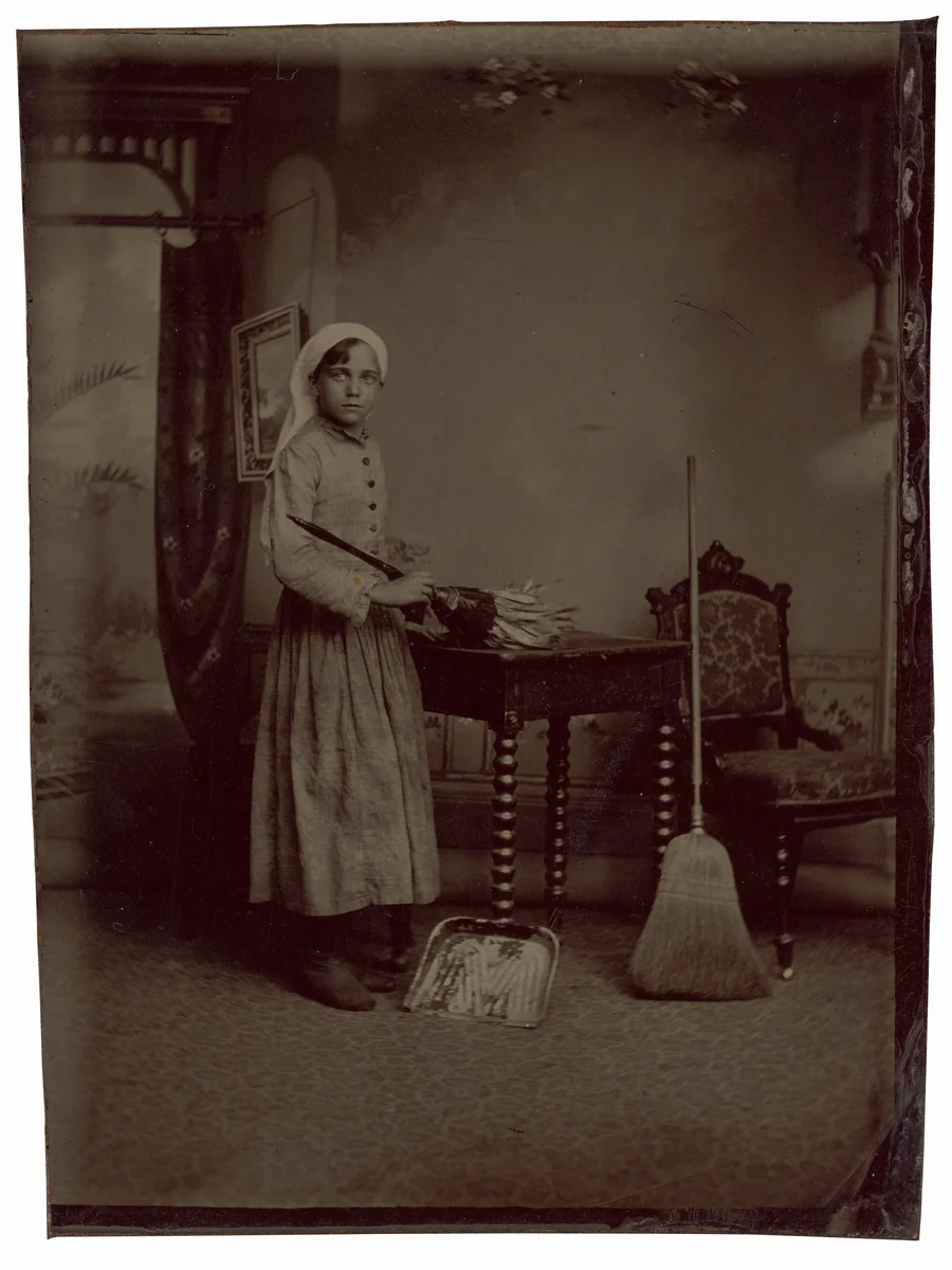 Portrait of a Child Housekeeper by American 19th Century, photograph, 1840-1899