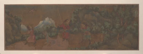 Landscape Painting of Figure in Woodland Setting by Unidentified Artist, painting, 1644-1911