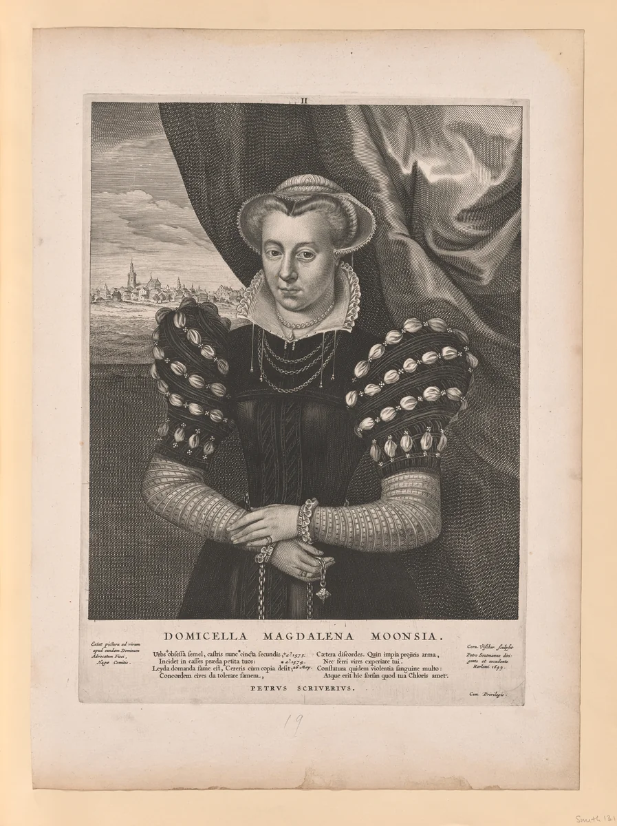 Magdalena Moons, from Quatuor Personae by Cornelis Visscher, print, 1649