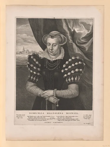 Magdalena Moons, from Quatuor Personae by Cornelis Visscher, print, 1649