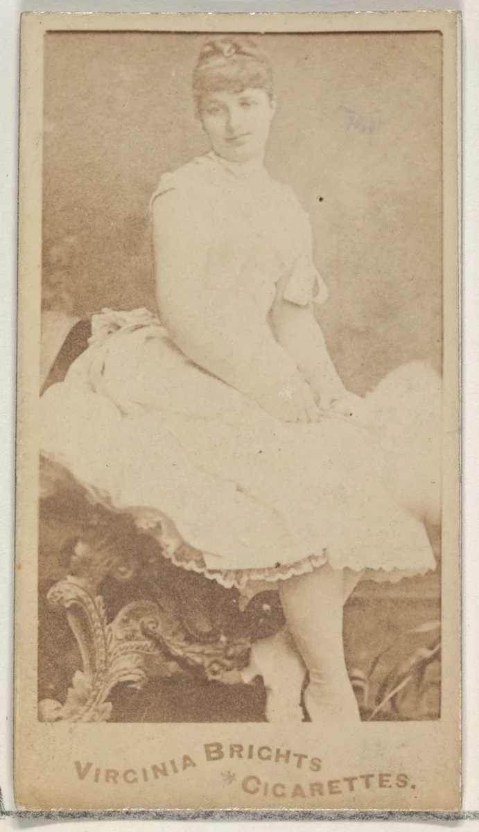 From the Actors and Actresses series (N45, Type 5) for Virginia Brights Cigarettes by Allen & Ginter, photograph, 1885-1891
