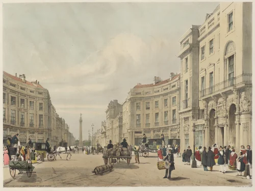 London As It Is: Regent Street, looking towards the Duke of York's Column by Thomas Shotter Boys, book, 1842