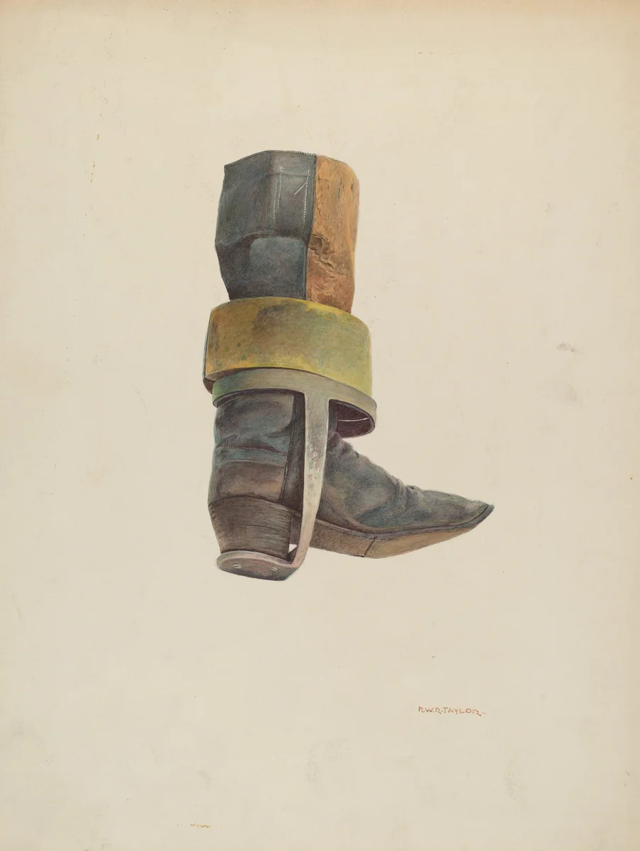 Convict Boot by Robert W.R. Taylor, index of american design, 1940