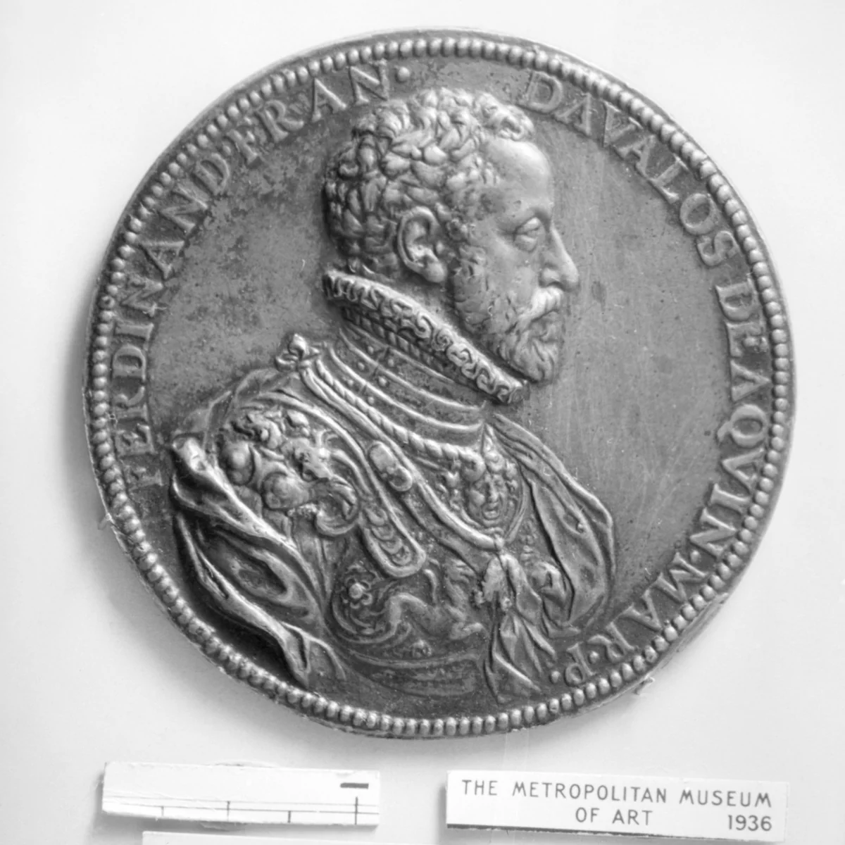 Ferdinando Francesco II d'Avalos of Aquino, Marquis of Pescara (ca. 1530–1571) by Annibale Fontana, metalwork, 1555-1575