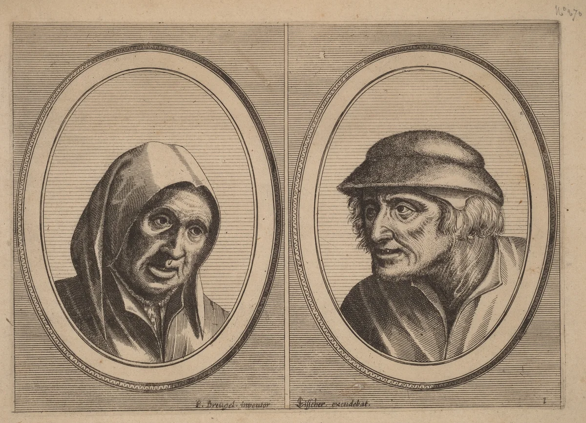 "Susanna Smuls" and "Leuye Joost" by Lucas van Doetechum, print, 1564-1565
