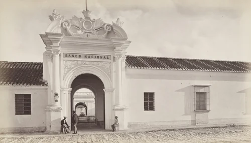 National Bank, Guatemala by Eadweard Muybridge, photograph, 1875