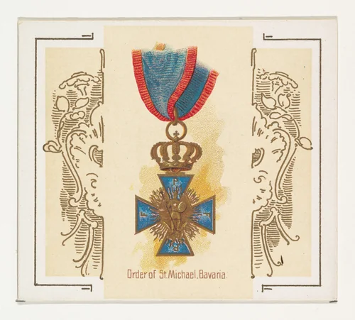 Order of Saint Michael, Bavaria, from the World's Decorations series (N44) for Allen & Ginter Cigarettes by Allen & Ginter, print, 1890