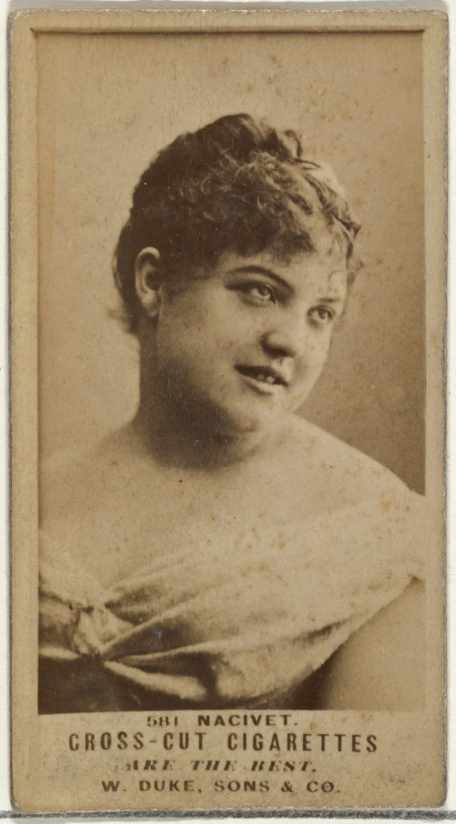 Card Number 581, Nacivet, from the Actors and Actresses series (N145-3) issued by Duke Sons & Co. to promote Cross Cut Cigarettes by W. Duke, Sons & Co., photograph, 1880-1889