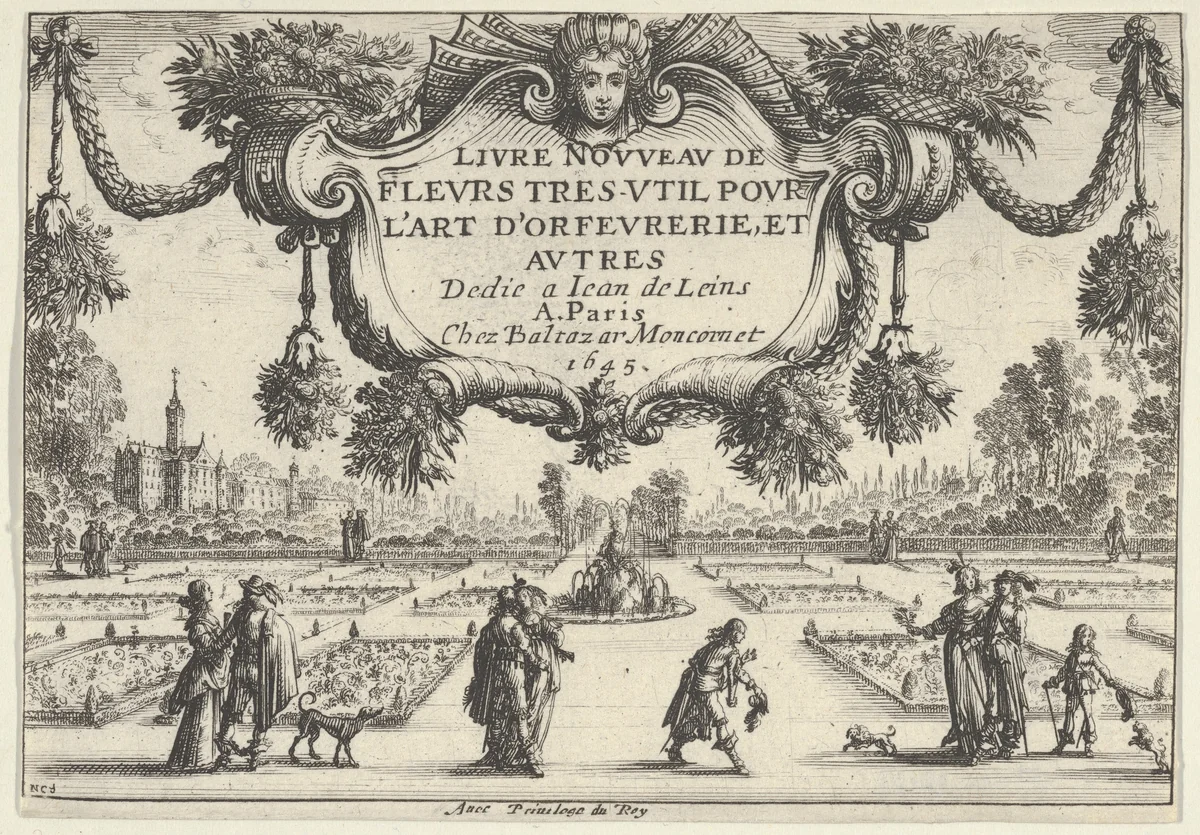 Title Plate, from "Livre Nouveau de Fleurs Tres-Util" by Nicolas Cochin, print, 1645