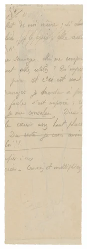 Fragment of Long Inscription by Paul Gauguin, drawing, 1890-1900