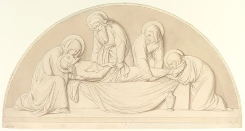 The Entombment by Philipp Veit, drawing, 1830