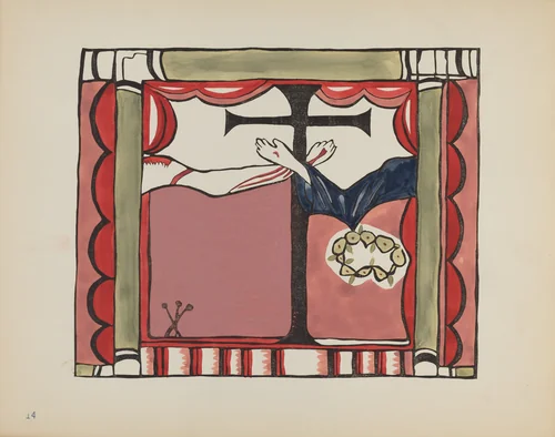 Plate 14: Main Altarpiece, Chimayo: From Portfolio "Spanish Colonial Designs of New Mexico" by American 20th Century, index of american design, 1935-1942