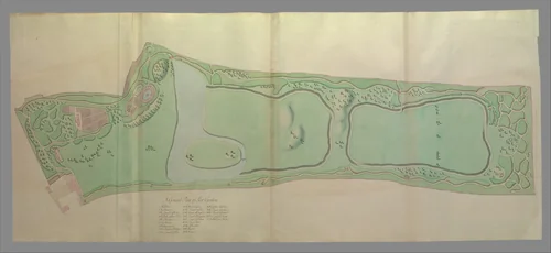 General Plan of the Gardens at Kew by Sir William Chambers, drawing, 1763