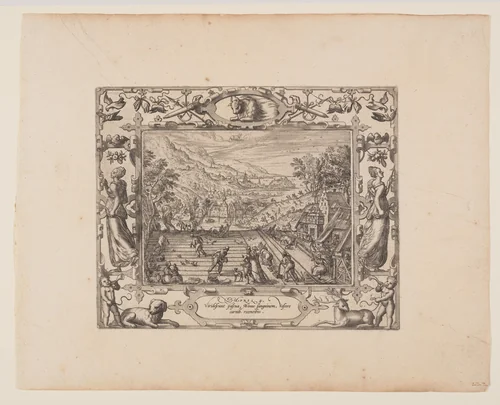 April, from The Twelve Months by Pieter van der Borcht, print, 1574