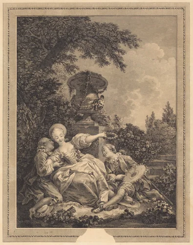 La coquette fixée by Jean Dambrun, print, 1750-1802
