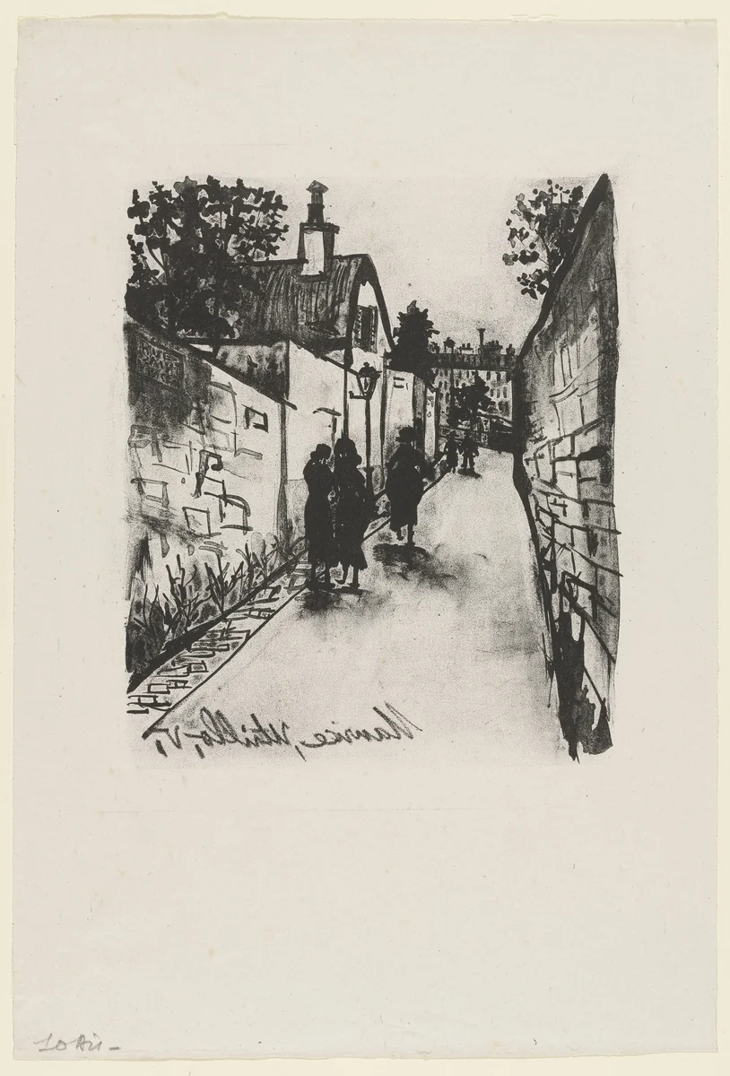 Street Scene by Maurice Utrillo, print, 1898