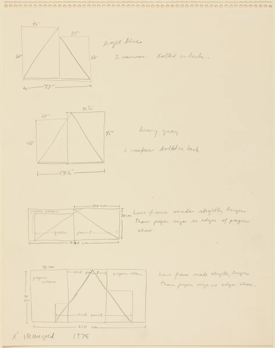 Untitled by Robert Mangold, drawing, 1978